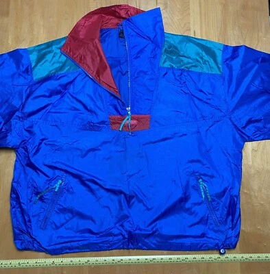 Chaqueta De Colección EXTREMA PARA TODAS LAS CONDICIONES 90s Color Block Para Hombre Talla L Media Cremallera Foto 1 de 4