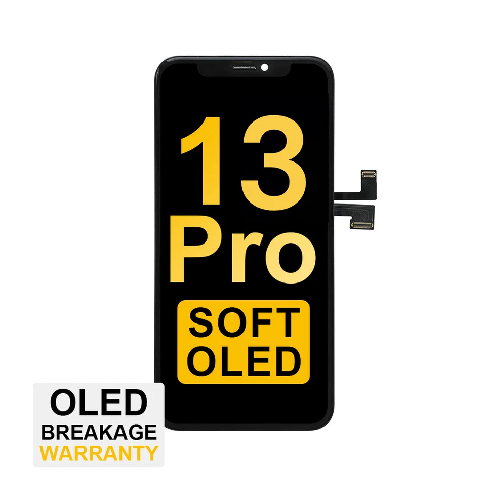 Soft OLED Screen for iPhone 13 Pro with Tool Kit and Tempered Glass Protector - Image 1 of 1