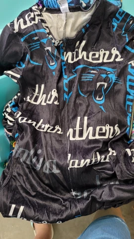 Carolina Panthers Adult Small Footed Pajamas Cover