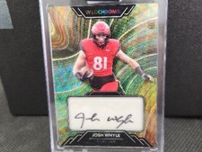 2023 WildChrome Wild Card Josh Whyle Swirl Wave RC AUTO 3/8 Titans
