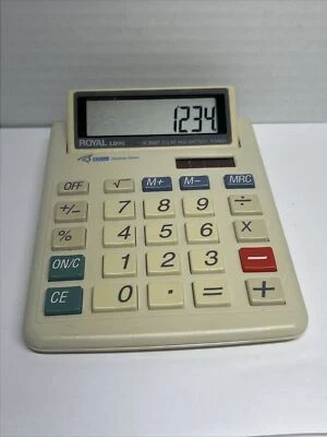 Ore-Ida,  Royal LD90 10 Digit EZVue Digit Solar Desktop Calculator Works Great - Image 1 of 4