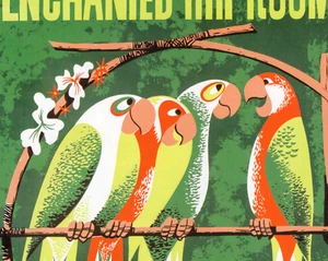 36x54" Poster Enchanted Tiki Room United AirLines WED Enterprise 1963 Disneyland - Bild 1 von 1