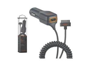 Ventev Dashport Caricabatteria da Auto con Connettore Apple 30 Pin e Porta USB Extra -Grigio - Foto 1 di 2