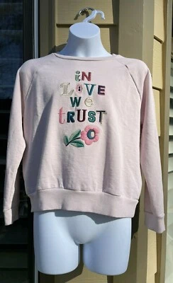 Sudadera Gymboree Niña Rosa Polvorienta Rosa En Amor Confiamos Talla: L (10/12) Foto 1 de 4