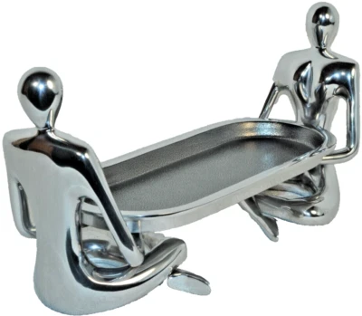 INSPIRED GENERATION The Valet Bandeja para Servir Plato Plato Aluminio Cepillado Nuevo en Caja Foto 1 de 4