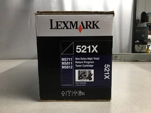Cartuccia toner nero Lexmark 521X - Nuova con scatola - Foto 1 di 7