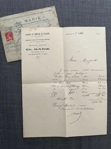 Ancienne facture CH.Marie - fabrique de semelles de Galoches - Alençon - 1912 - Picture 1 of 1