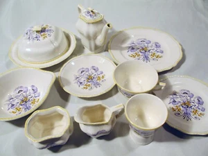 Steubenville Keramik Bett Servier Set 10 Teile Blumenmuster - Bild 1 von 9