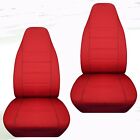 Truck Bucket Seat Covers Fits 1993-2004 Dodge Dakota Solid Red Covers