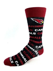 Calcetines de fútbol americano negros de los Arizona Cardinals con nombre marrón y blanco Deuce - Imagen 1 de 2