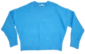 Small ZARA Blue Sweater Wool Blend Warm Chunky Pullover - Picture 1 of 4