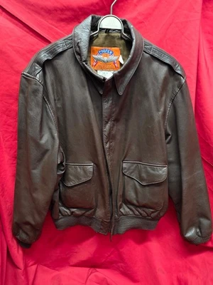CHAQUETA DE CUERO DE VUELO VINTAGE AVIREX COOPER TIPO A-2 HOMBRE TALLA 50L (EE. UU.) Foto 1 de 4