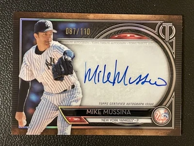 2020 Topps Tribute Baseball #TAMMU Mike Mussina 87/110 Auto - Image 1 of 2