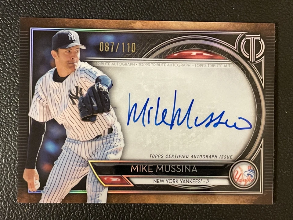 2020 Topps Tribute Baseball #TAMMU Mike Mussina 87/110 Auto - Image 1 of 2