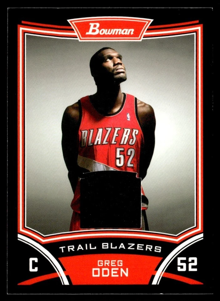 2008-09 Bowman Retail Relics Greg Oden novato Portland Trail Blazers #BSRGO Foto 1 de 2