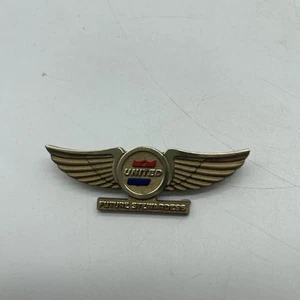 Prendedor de pecho vintage United Airlines Wings - Future Stewardess - Imagen 1 de 3