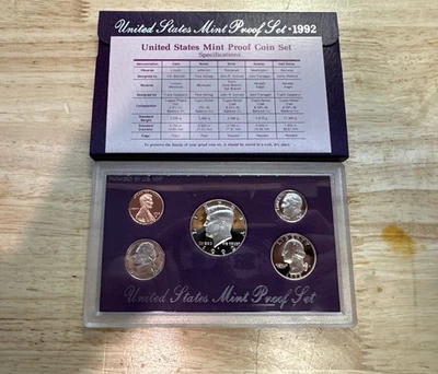 1992 Clad Proof Set U.S. Mint Original Government Packaging OGP - Image 1 of 3