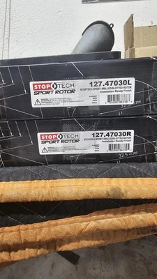 StopTech Rear left & right rotors for Subaru 08-14 Impreza / 15-17 STI 127.47030 - Image 1 of 2