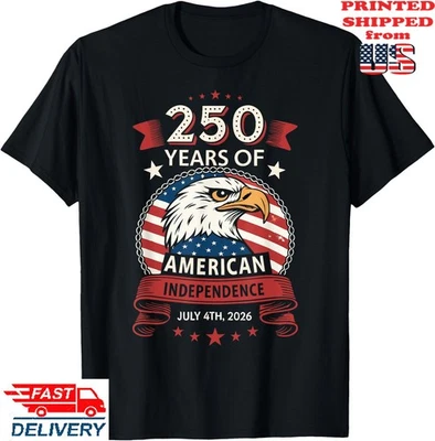 250 Años de Independencia Americana - Camiseta USA 1776-2026, Camiseta Unisex Foto 1 de 4