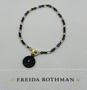 Freida Rothman dreifarbiges Kettenglied Karabinerverschluss Armband - Bild 1 von 3