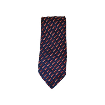 Corbata para hombre Tino Cosma azul/naranja/rojo. Mezcla de algodón de seda. 60" de largo Foto 1 de 3