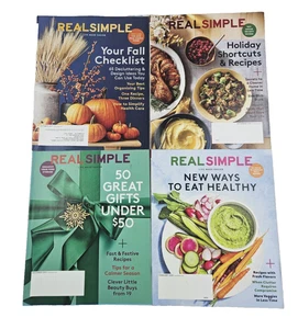 Real Simple Magazine Lot 4 2019 2020 Lifestyle Food Holidays Christmas Halloween - Imagen 1 de 12