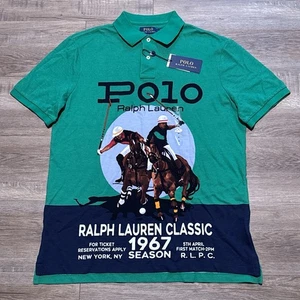 Polo Ralph Lauren Classic 1967 Vintage Player Horse Graphic Polo Men's Medium - Picture 1 of 10