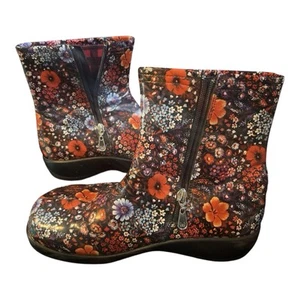 Alegria RAI-323 Raina Waterproof Size 38/7 Mums Floral Rain Clog Boot 2003 - Picture 1 of 14