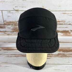 Brooks Running Cap Hat Unisex One Size Black Lightweight Packable - Picture 1 of 6