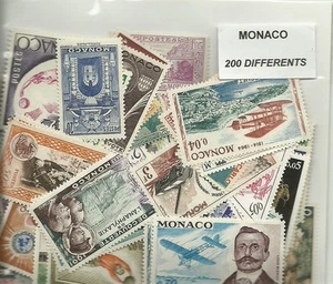 Lot de 200 timbres de Monaco  - Picture 1 of 1