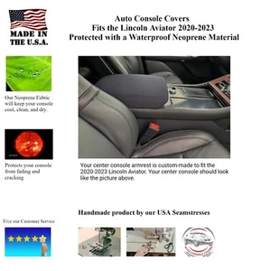 Console Center Armrest Cover Neoprene Material Fits the Lincoln Aviator- ENEO - Picture 1 of 11