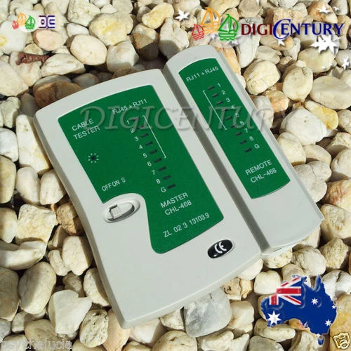 NEW NETWORK PHONE LINE LAN CABLE TESTER for RJ11, RJ12, RJ45, UTP, STP CAT5 UTP - Image 1 of 1