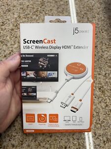 j5 Create Screen Cast USB-C Wireless Display HDMI Extender NEW 