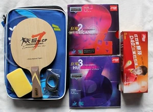 DHS TG7-CP + Hurricane2 / Hurricane3 Custom-made Table Tennis Bat, New - Afbeelding 1 van 1