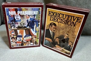 Vintage 3M Bookshelf Board Games Mr. President & Executive Decision Both Sealed - Picture 1 of 6