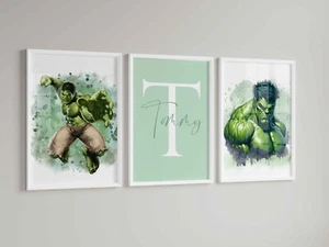 Impresiones personalizadas de superhéroes, impresión de dormitorio Hulk imágenes de vengadores - Imagen 1 de 1