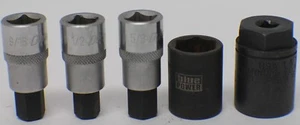 Duralast 3pc Hex Socket Set 9/16", 5/8", 1/2", Blue Power CBPI312M 12mm,1-1/16" - Picture 1 of 2