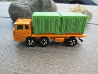 Camión contenedor Tomica Fuso 1974 transporte #7,90,91 Japón 1/127 Tomy Orange Foto 1 de 4