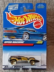 Hot Wheels 1999 Mainline Release #1088 Speed Machine schwarz mit goldenen 5DOTs - Bild 1 von 2