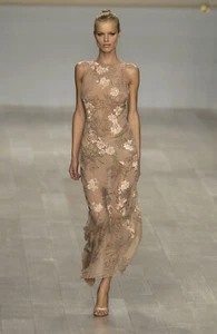BLUMARINE SS2003 Runway Vintage Embellished Open Back Long Dress IT40 - Picture 1 of 7