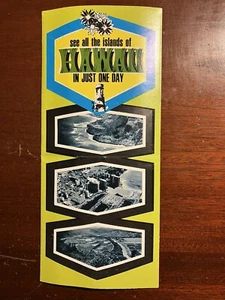See All The Islands of Hawaii In Just One Day Vintage HI Brochure - Imagen 1 de 3