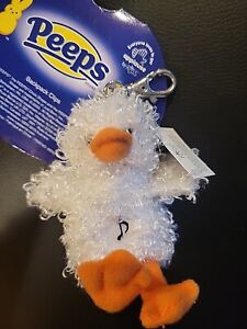 RUSS Peeps Peepin' Plush White Chick Clip-On Backpack Purse NOS doesn't peep :(