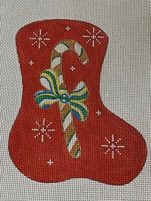 Handpainted needlepoint Canvas,Zweigart 18ct Canvas Bell Christmas Stocking  B - Image 1 of 2