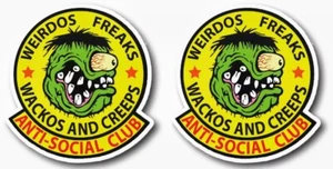 2 - PACK RAT ROD HOT ROD CHOPPER MOTORCYCLE RAT FINK STICKER VINTAGE RACING - Picture 1 of 1
