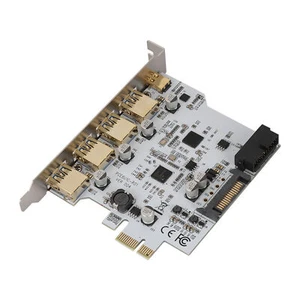 High PCI-E to USB3.0 Type-C Expansion Card Adapter SATA Power Connector TG - Afbeelding 1 van 10