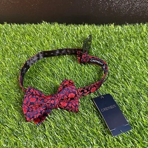 Cremieux Seidenfliege selbstbindend rot marineblau Blumen verstellbar adrett neu mit Etikett $ 39 UVP - Bild 1 von 6