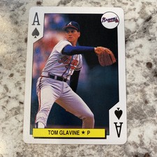 1991 U.S. Playing Card Co. Tom Glavine Atlanta Braves Mlb Baseball A Spade