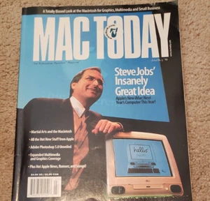 RARE 1998 MAC TODAY ALTERNATIVE MACINTOSH MAGAZINE STEVE JOBS PHOTO COVER IMAC - Photo 1/3