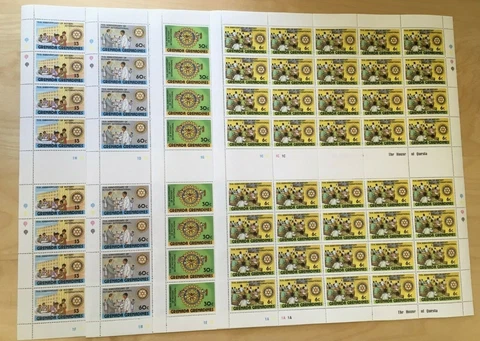 FULL SHEETS Grenadines 1980 373-6 - Rotary Intl 75th Ann. - Set of Sheets - MNH Cover