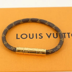 LOUIS VUITTON Pulsera Lv Confidencial 17Cm Gp Monograma M8274F Caja Bolsa de Almacenamiento - Imagen 1 de 5